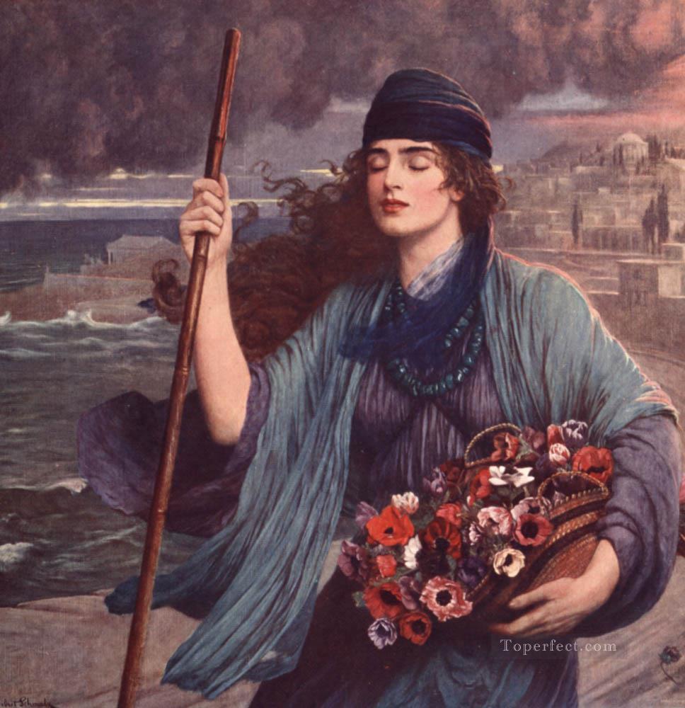 Nydia La muchacha ciega de Pompeya Herbert Gustave Schmalz Pintura al óleo